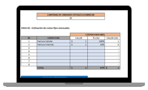 calculadora de costos de bisutería