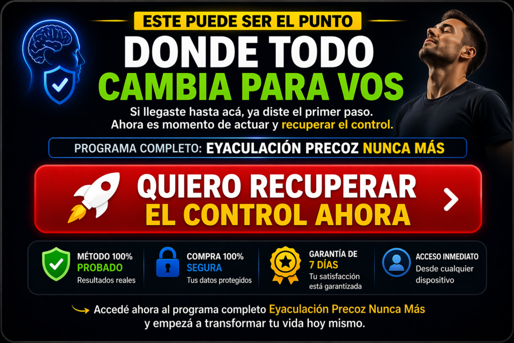 eyaculación precoz nunca más